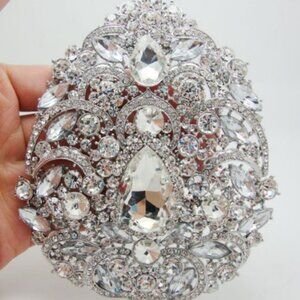 Silver Extra Large Brooch Pin